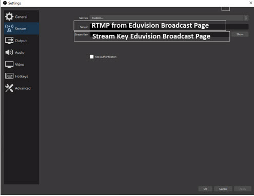 Start Eduvision Live Event